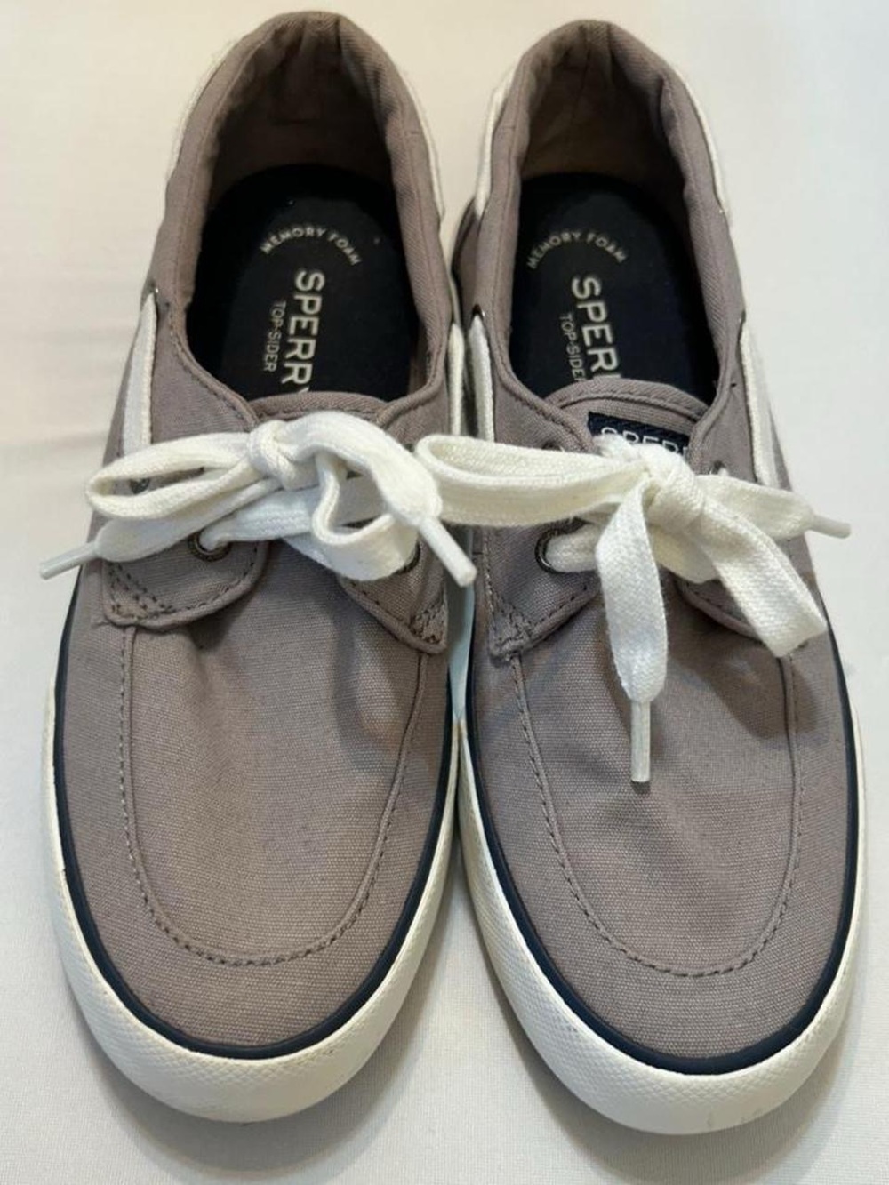 Sperry Top Sider Pier Gray Canvas Casual Boat Shoe